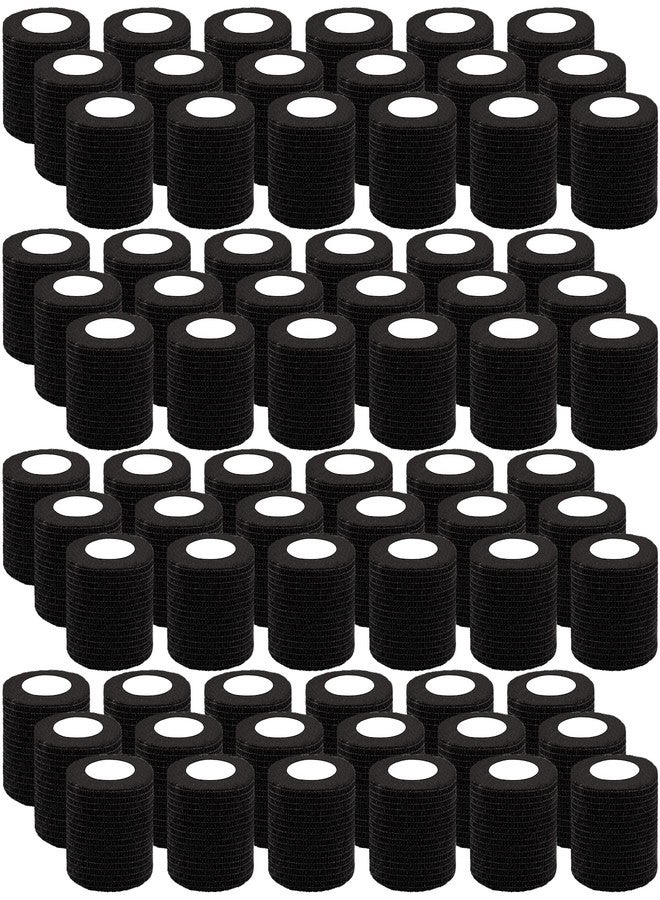 BQTQ 72 Rolls Self Adhesive Bandage 2 Inch Self Adherent Wrap Black Tape Self Stick Bandages Stretch for Wrist Ankle Swelling Sprains - Image 1